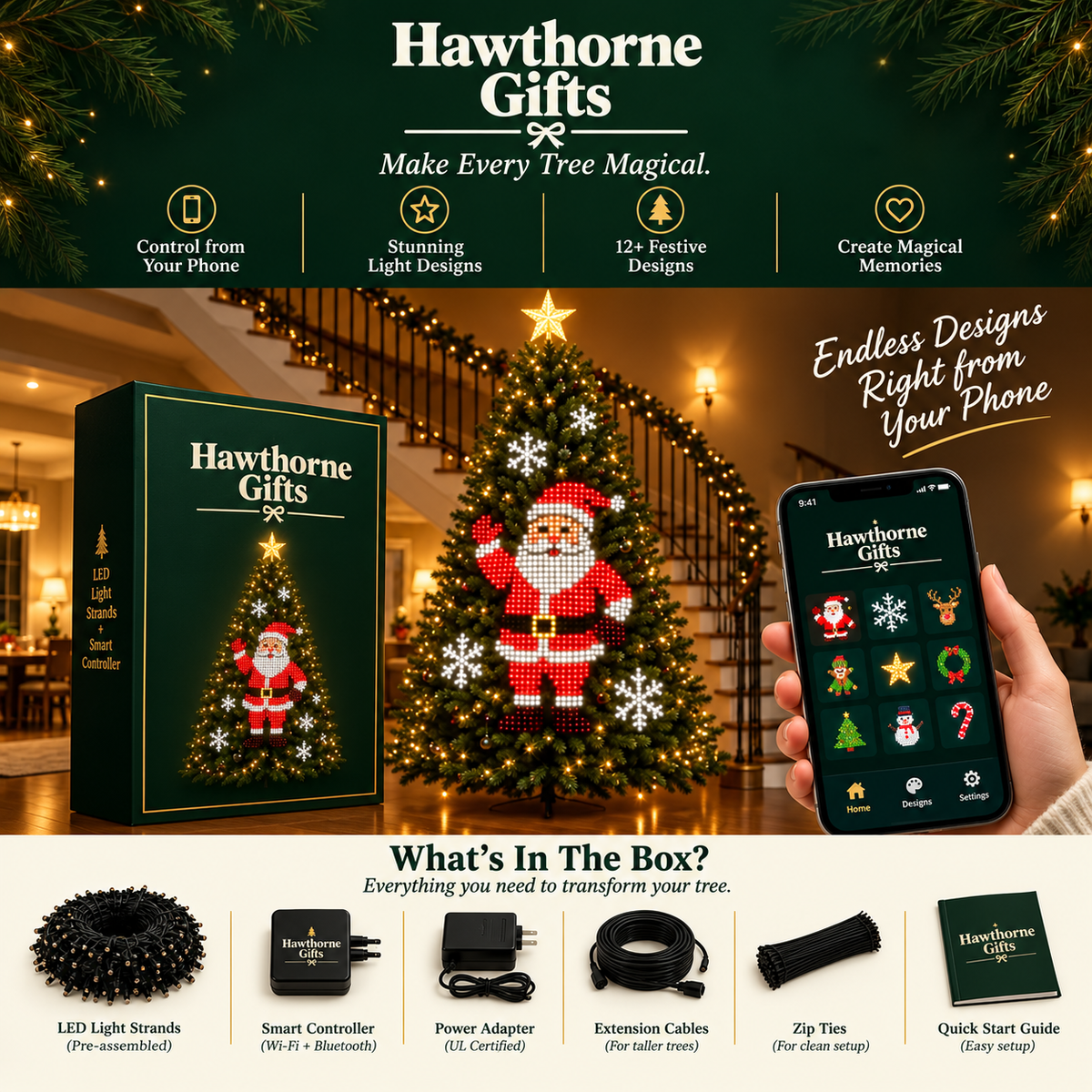 Smart Animated Christmas Tree Lights