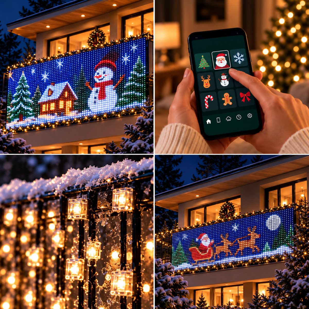 Smart Animated Christmas Balcony Lights